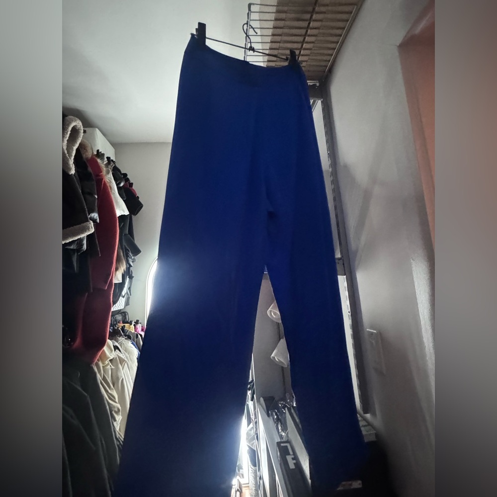 The Sei Royal Blue 100% Silk Draped Top and Trousers💙 - Picture 11 of 13